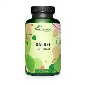 Salbei Kapseln Vegavero Bio mit 1% Rosmarinsäure, 500mg pro Einheit