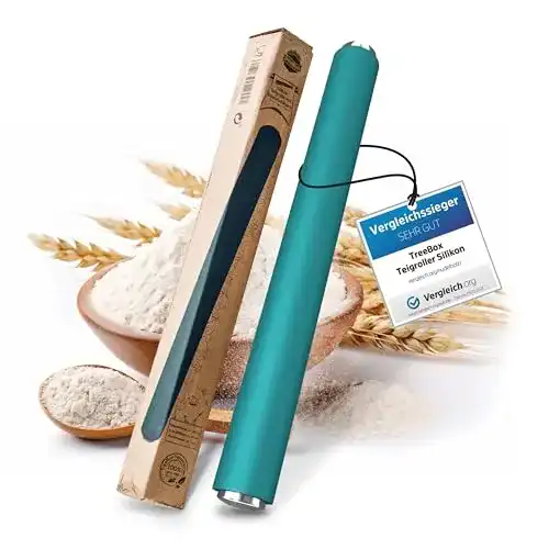 Nudelholz TreeBox Teigroller aus Silikon und Edelstahl