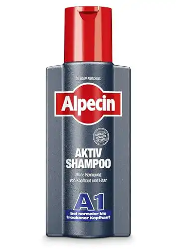 Alpecin Aktiv Shampoo A1, 250 ml für normale bis trockene Kopfhaut
