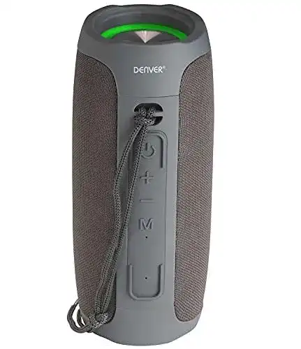 Denver Bluetooth Lautsprecher BTV-220GREY tragbar mit Freisprecheinrichtung