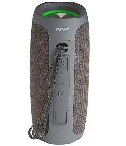 Denver Bluetooth Lautsprecher BTV-220GREY tragbar mit Freisprecheinrichtung