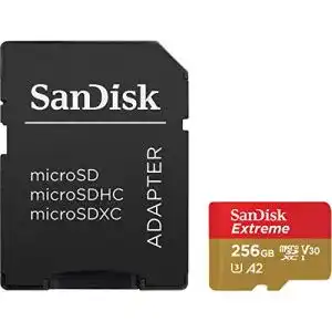 SanDisk Extreme 256 GB microSDXC Speicherkarte mit SD Adapter