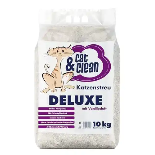 Katzenklumpstreu Cat & Clean CCD10 Deluxe mit Vanilleduft