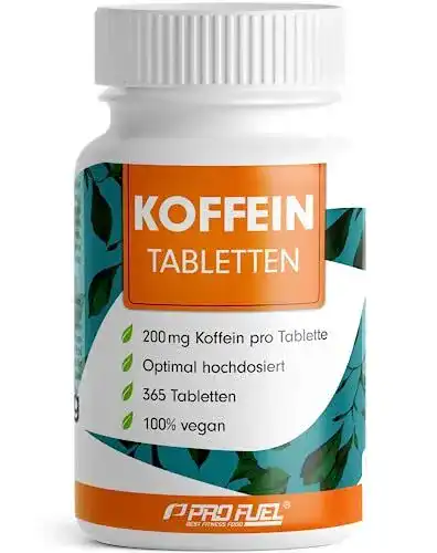 Koffeintabletten ProFuel 365 Stück mit 200 mg Koffein pro Tablette
