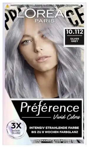Silber Haarfarbe von L’Oréal Paris – Intensive dauerhafte Farbe