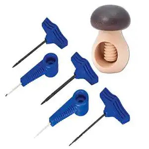 Handbohrer Set für Kastanienbasteleien mit Ahlen und Halter