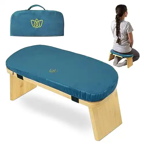 Meditationsbank Florensi aus Bambus, Klappbar und Ergonomisch