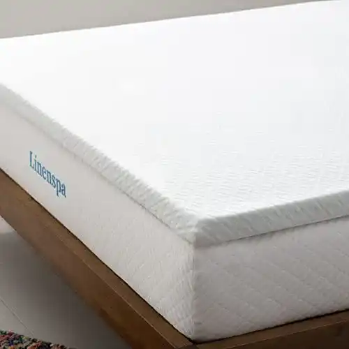 Linenspa Matratzentopper 90 x 200 cm, 5 cm hoch für besseren Schlafkomfort