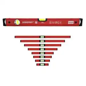 Wasserwaagen-Set Dewepro 9-teilig aus Aluminium