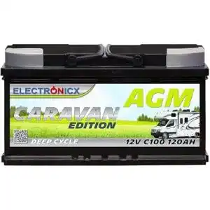 AGM Batterie 120Ah 12V für Wohnwagen und Solaranwendungen