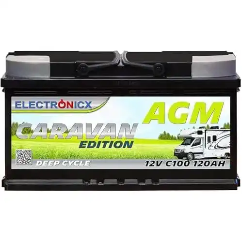 AGM Batterie 120Ah 12V für Wohnwagen und Solaranwendungen
