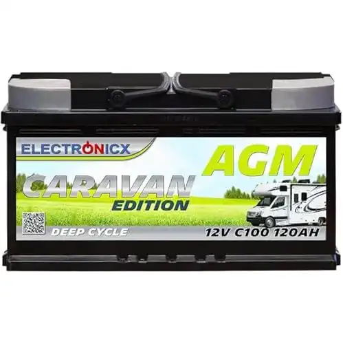 AGM Batterie 120Ah 12V für Wohnwagen und Solaranwendungen