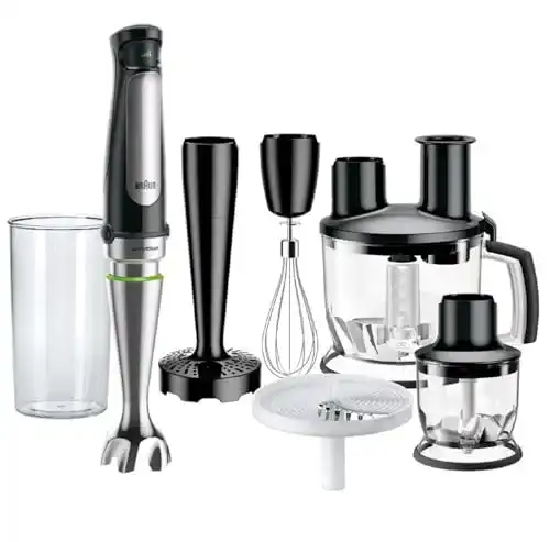 Stabmixer Edelstahl Braun MultiQuick 7 MQ 7087X mit Zubehör