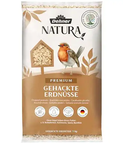 Erdnüsse für Wildvögel Dehner Natura Premium Gehakte Nüsse 1 kg