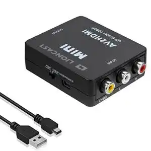 Upscaler Lioncast RCA auf HDMI Adapter für AV zu HDMI Konvertierung