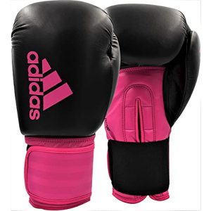 Adidas Hybrid 100 Boxhandschuhe 10 oz für Damen und Herren, Schwarz