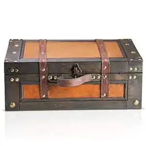 Antik-Truhe Brynnberg verschließbare Schatztruhe 38x27x14cm