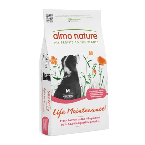 Almo Nature Holistic Hundefutter für Erwachsene Hunde mit Lachs, 12 kg
