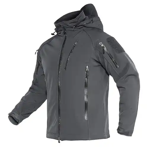 TACVASEN Herren Softshelljacke gefüttert für Outdoor-Aktivitäten
