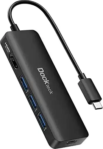USB-C Hub Dockteck für MacBook Air M2, 5 in 1 mit HDMI und USB 3.0