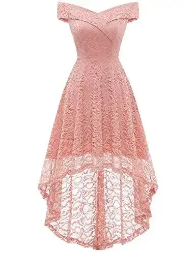 Cocktailkleid für Damen mit Spitze und Knielangem Schnitt