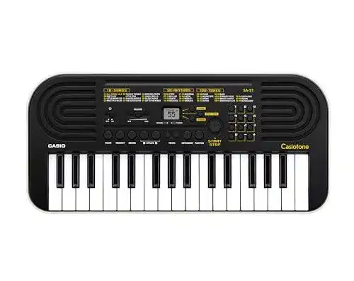 Casio SA-51 Mini-Keyboard mit 32 Mini-Tasten und 100 Klangfarben