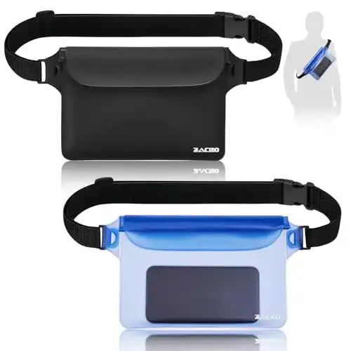 Wasserdichte Zacro Tasche mit verstellbarem Hüftgurt im 2er Set