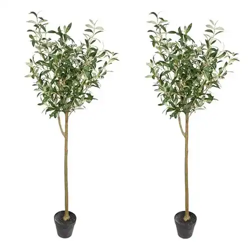 Kunstbaum Olivenkugelbaum im Topf 150 cm Künstliche Pflanze