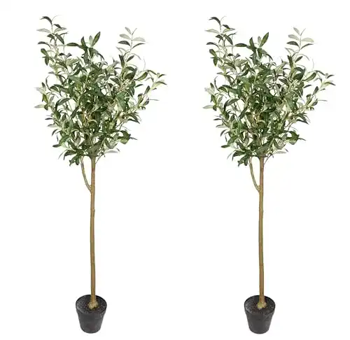Kunstbaum Olivenkugelbaum im Topf 150 cm Künstliche Pflanze