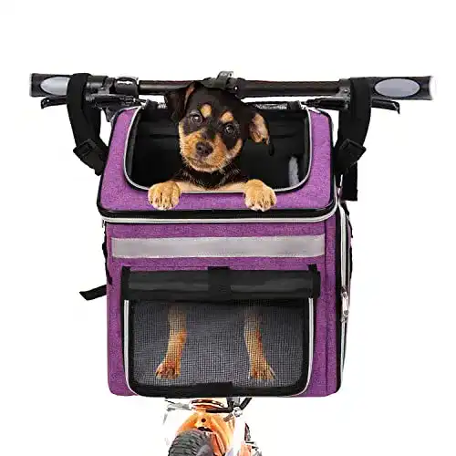 Hundefahrradkorb KGMCARE Haustier Fahrradtasche für Hunde und Katzen