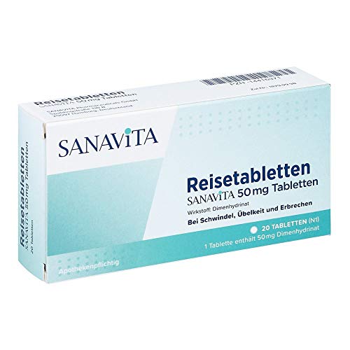 Reisetabletten Sanavita 50 mg, 20 Stück
