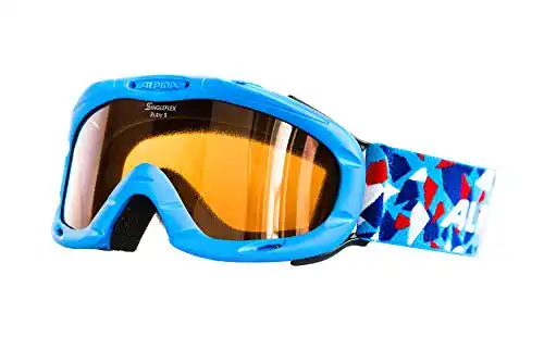 Alpina Kinder Skibrille Ruby Blue-Konfetti in Einheitsgröße