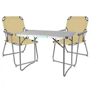 Campingtisch-Set Mojawo 3-teiliges Aluminium Campingmöbel Set