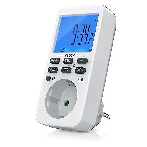 Digitale Zeitschaltuhr CSL-Computer mit beleuchtetem LCD-Display