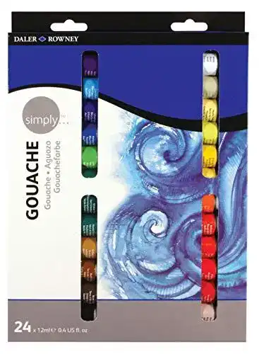 Gouachefarben Daler Rowney Simply Gouache Set, 24 x 12 ml
