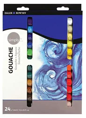 Gouachefarben Daler Rowney Simply Gouache Set, 24 x 12 ml
