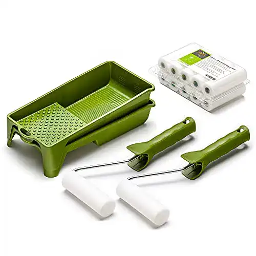 Farbroller Colorus Lackier Set mit 10 Schaumwalzen 11 cm