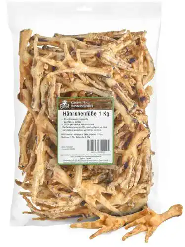 Hundeleckerlies aus Hähnchenfüßen 1kg für Hunde