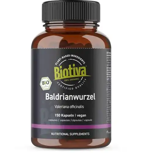 Pflanzliche Beruhigungsmittel Biotiva Baldrian Bio 150 Kapseln