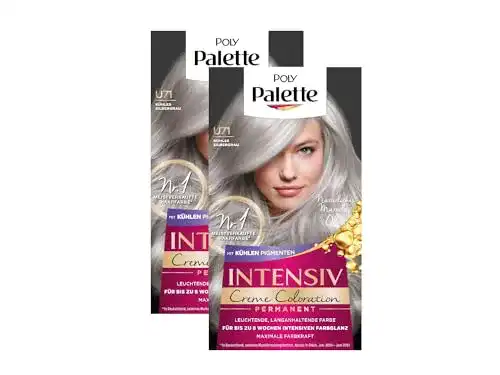 Silber Haarfarbe Palette Poly Intensiv Creme Coloration U71 Kühles