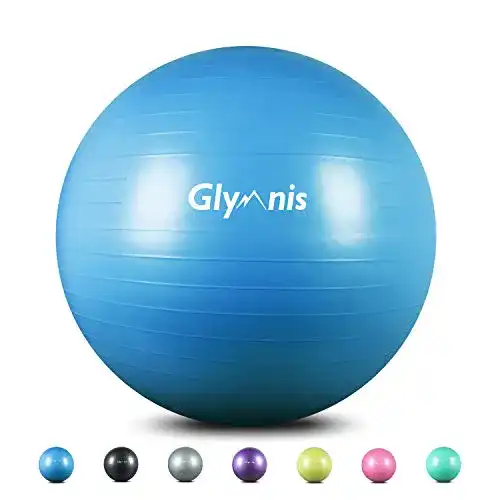 Gymnastikball 75 cm von Glymnis – Fitness- und Yogaball für Zuhause und Büro