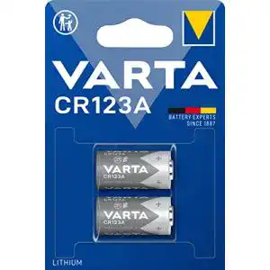 Varta CR123A Lithium Batterien, 2 Stück, 3V für elektronische Geräte