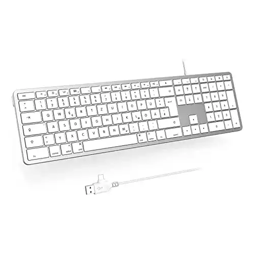 Seenda Kabelgebundene Mac Tastatur mit USB-Anschluss