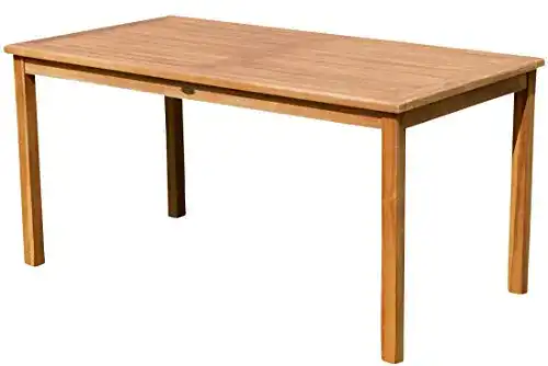 Gartentisch aus Teakholz 150×80 cm für den Garten