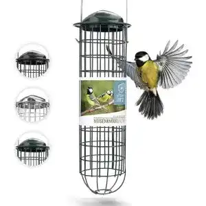 Meisenknödelhalter für Wildvögel aus rostfreiem Metall, 31 cm