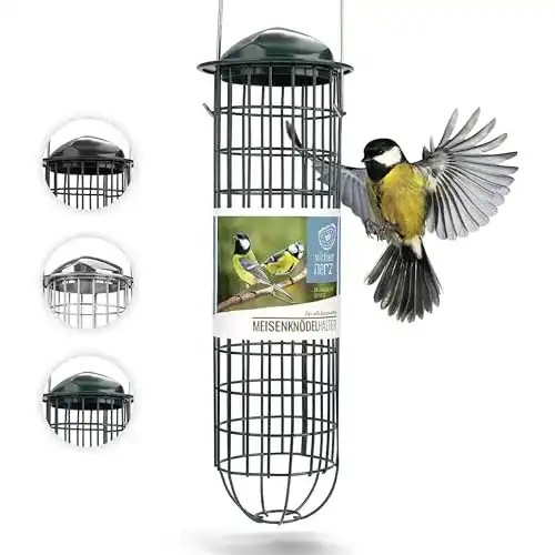 Meisenknödelhalter für Wildvögel aus rostfreiem Metall, 31 cm