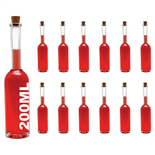 Likörflaschen slkfactory 12 leere Glasflaschen 200 ml für Spirituosen