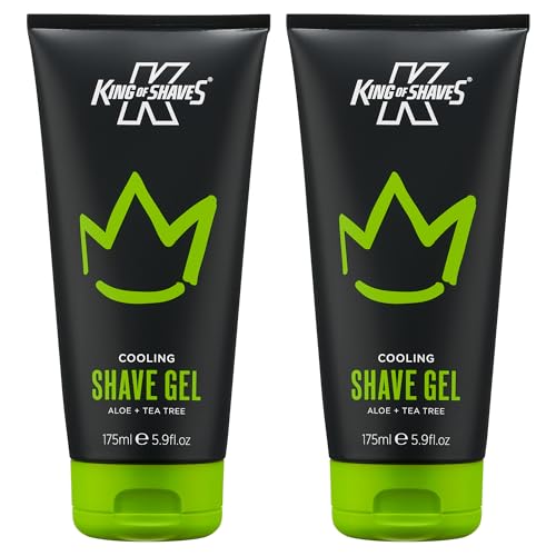 Rasiergel King Of Shaves mit Aloe und Teebaum 2×175 ml