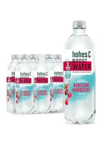 Vitaminwasser Hohes C Boost Water Kirsche Himbeere 750ml (6er Pack)