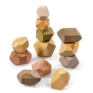 Stapelsteine Digitcube natürling Balancier Montessori Holzspielzeug